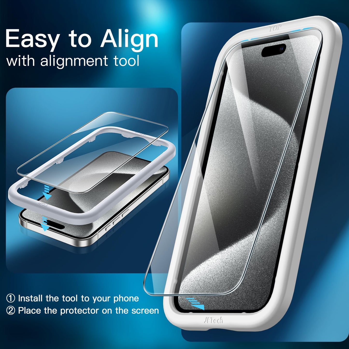 JETech Full Coverage Screen Protector for iPhone 17e (2026) / iPhone 16e, 9H Tempered Glass Film, Case-Friendly, HD Clear, 6.1-Inch Display, 3-Pack