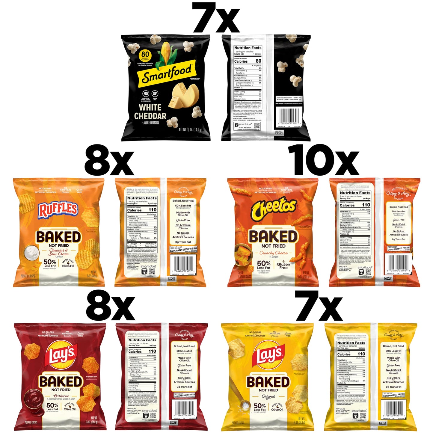 Frito-Lay Ultimate Smart Care Package 2.0, Variety Assortment of Snacks (Pack of 40)