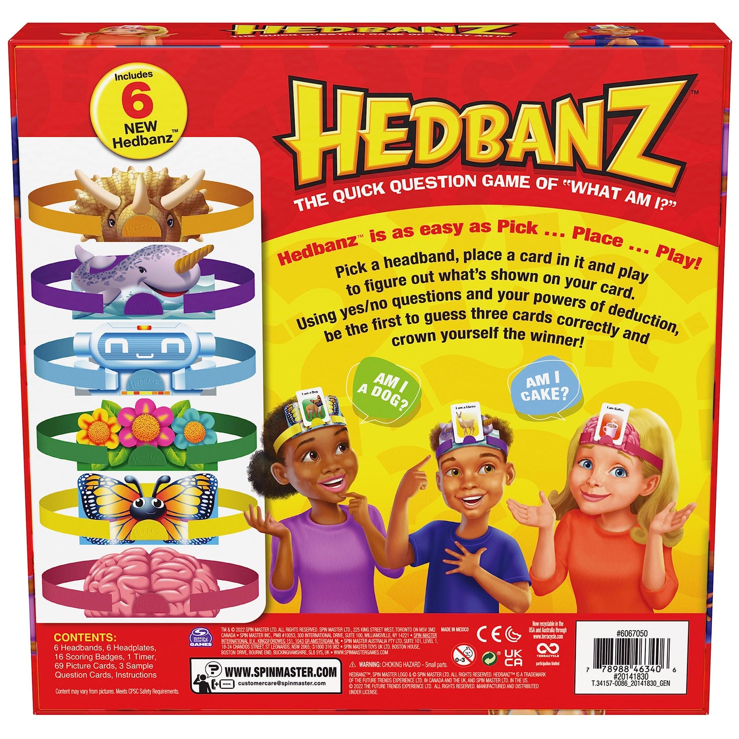 Hedbanz, Quick Question Picture Guessing Family Game for Game Night Headbands Board Game, for Adults and Kids Ages 7 and Up (Edition May Vary)