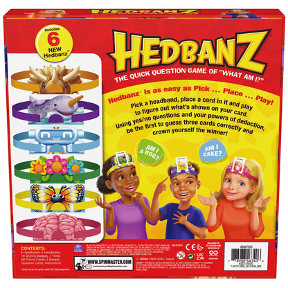 Hedbanz, Quick Question Picture Guessing Family Game for Game Night Headbands Board Game, for Adults and Kids Ages 7 and Up (Edition May Vary)