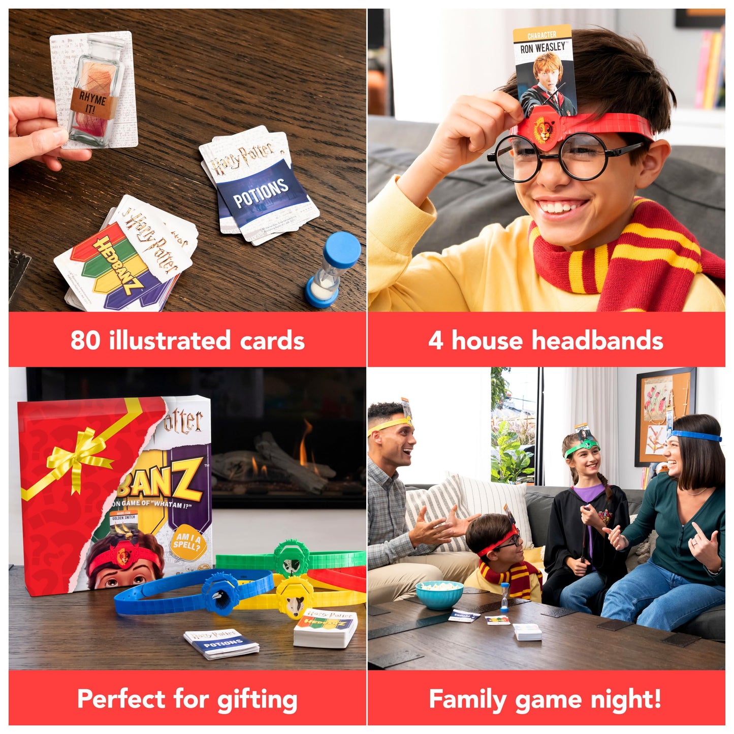 Hedbanz, Quick Question Picture Guessing Family Game for Game Night Headbands Board Game, for Adults and Kids Ages 7 and Up (Edition May Vary)