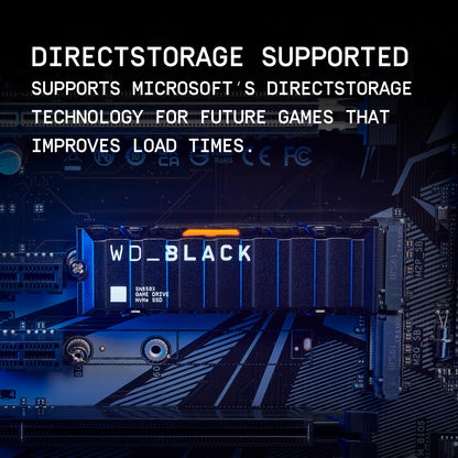 WD_BLACK SN850X 1TB NVMe SSD - M.2 2280, Up to 7,300 MB/s Read speeds, Up to 6,300 MB/s write speeds, Gaming Expansion, High Performance Internal Solid State Drive - WDS100T2X0E