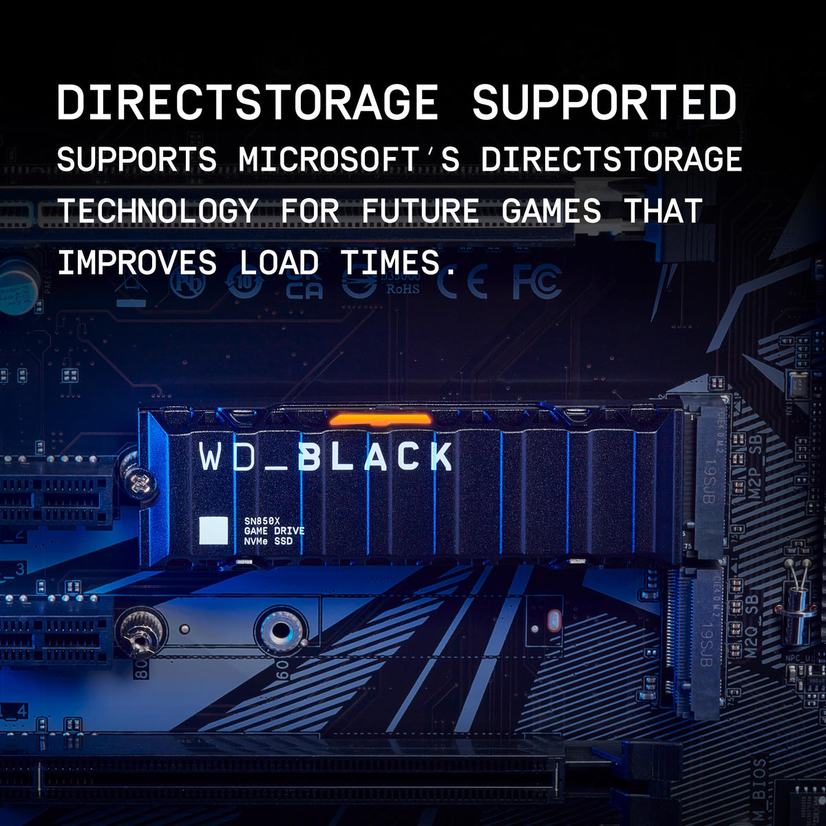 WD_BLACK SN850X 1TB NVMe SSD - M.2 2280, Up to 7,300 MB/s Read speeds, Up to 6,300 MB/s write speeds, Gaming Expansion, High Performance Internal Solid State Drive - WDS100T2X0E