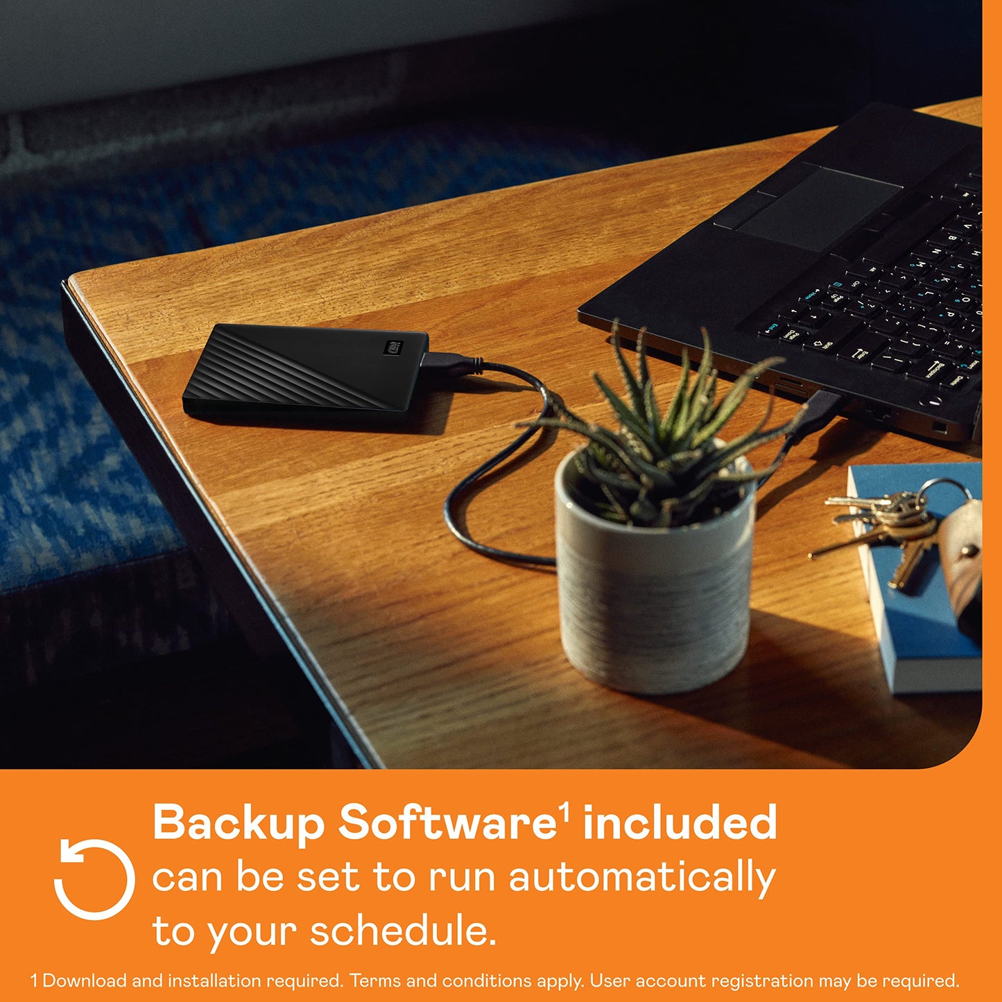 WD 5TB My Passport, Portable External Hard Drive, Black, backup software with defense against ransomware, and password protection, USB 3.1/USB 3.0 compatible - WDBPKJ0050BBK-WESN