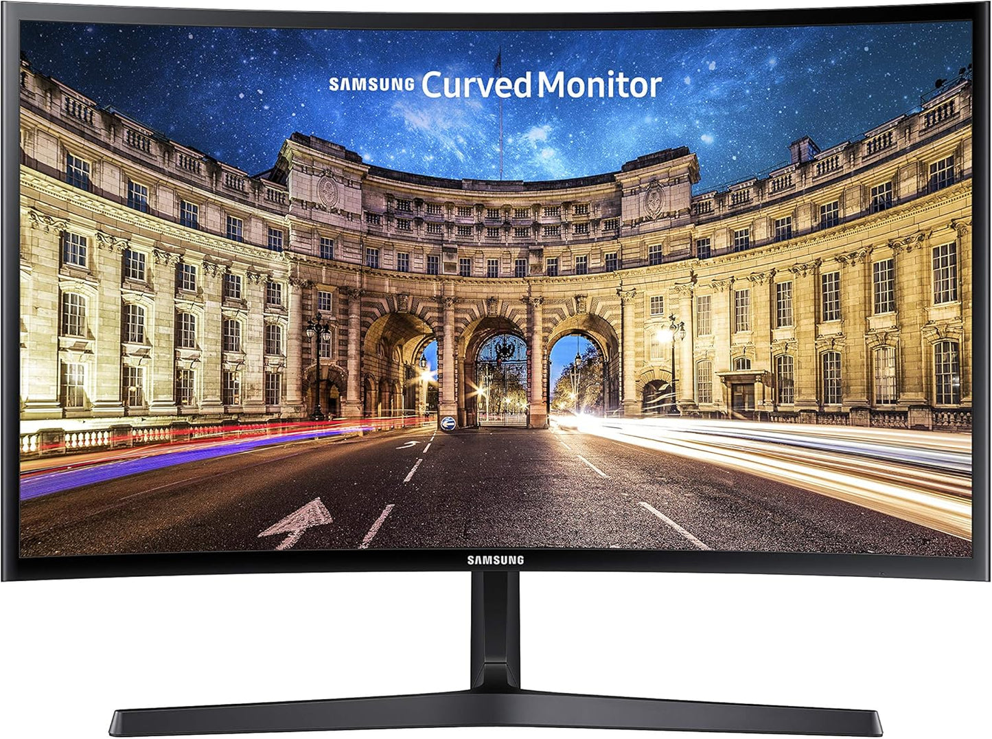 SAMSUNG 23.5” CF396 Curved Computer Monitor, AMD FreeSync for Advanced Gaming, 4ms Response Time, Wide Viewing Angle, Ultra Slim Design, LC24F396FHNXZA, Black
