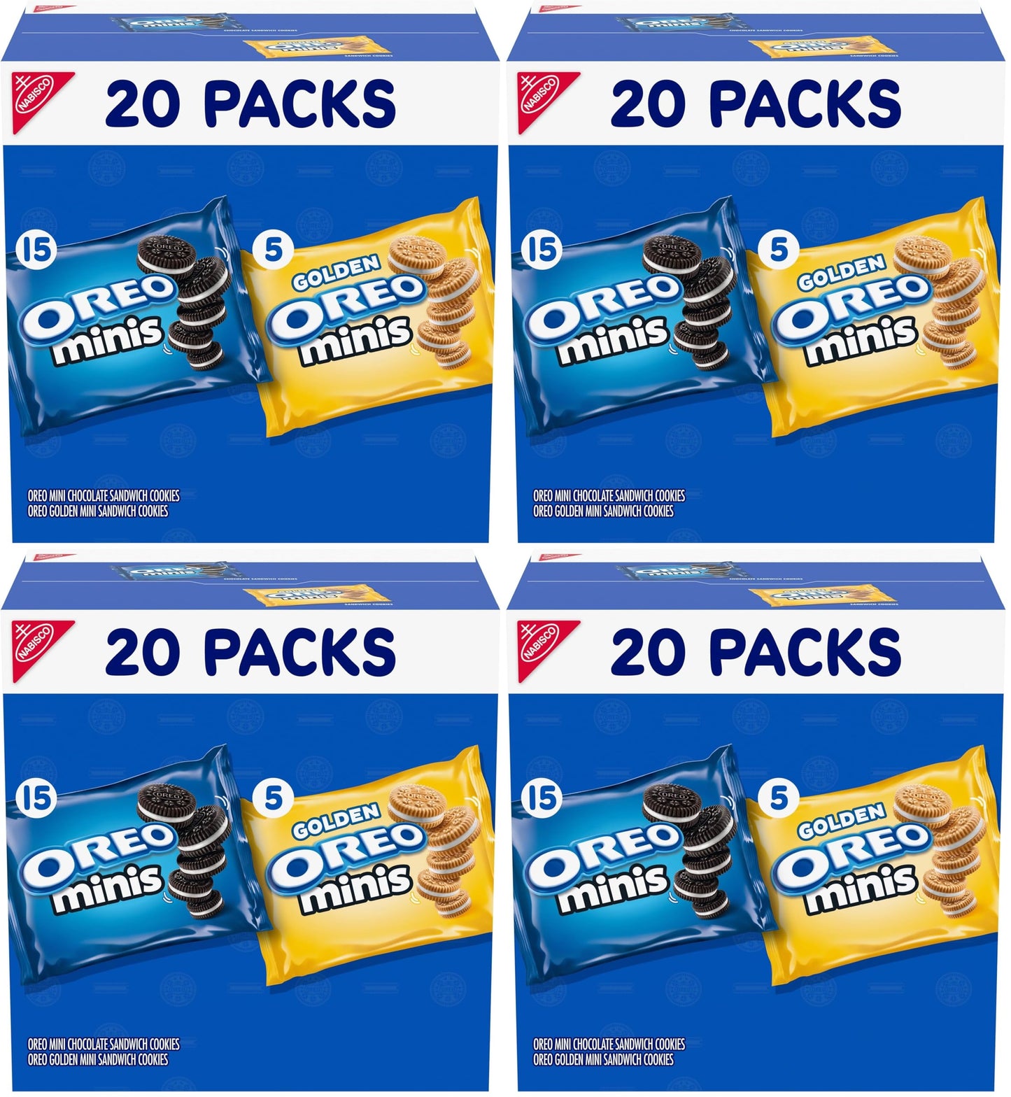 Oreo Mini Mix Sandwich Cookies Variety Pack, 20 Snack Packs