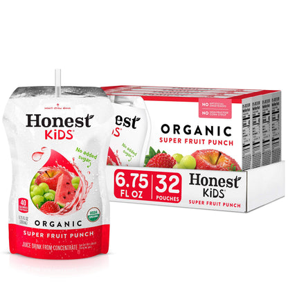 Honest Kids Variety Pack Organic Fruit Juice Drink, 675 fl oz, 32 Pack