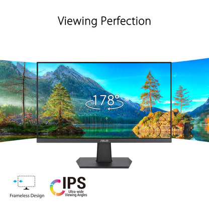ASUS 27 Inch Desktop Monitor - Full HD (1920 x 1080), IPS, 75Hz, Adaptive-Sync, HDMI, D-Sub, Frameless - VA27EHE