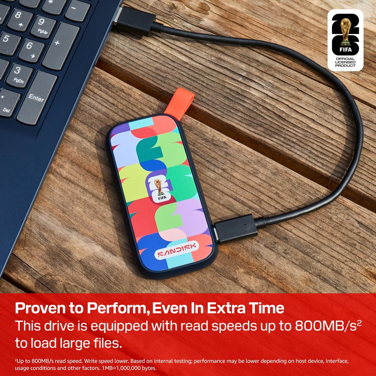 SANDISK 1TB Portable SSD - Up to 800MB/s, USB-C, USB 3.2 Gen 2, Updated Firmware - External Solid State Drive - SDSSDE30-1T00-G26