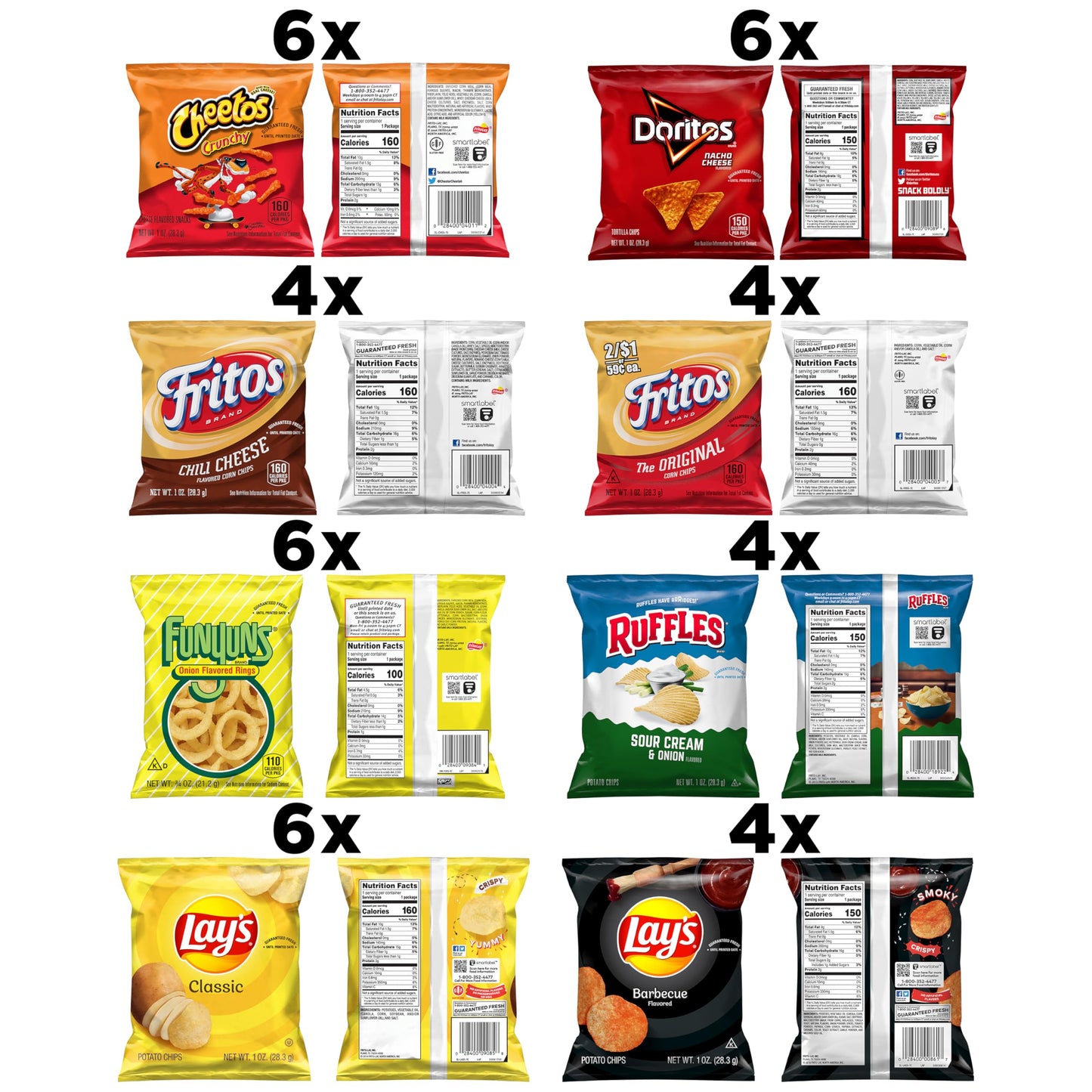 Frito-Lay Doritos & Cheetos Mix (40 Count) Variety Pack