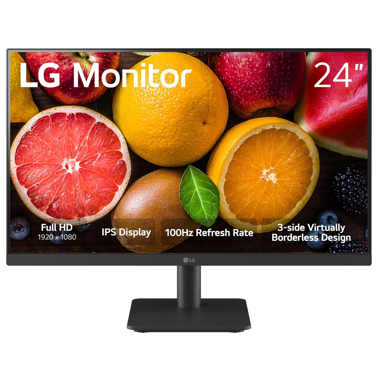 LG 27MP400-B 27” Full HD (FHD) (1920 x 1080) IPS Display with 3-Side Virtually Borderless Design & Mountable Monitor, 75hz, AMD FreeSync and OnScreen Control – Black