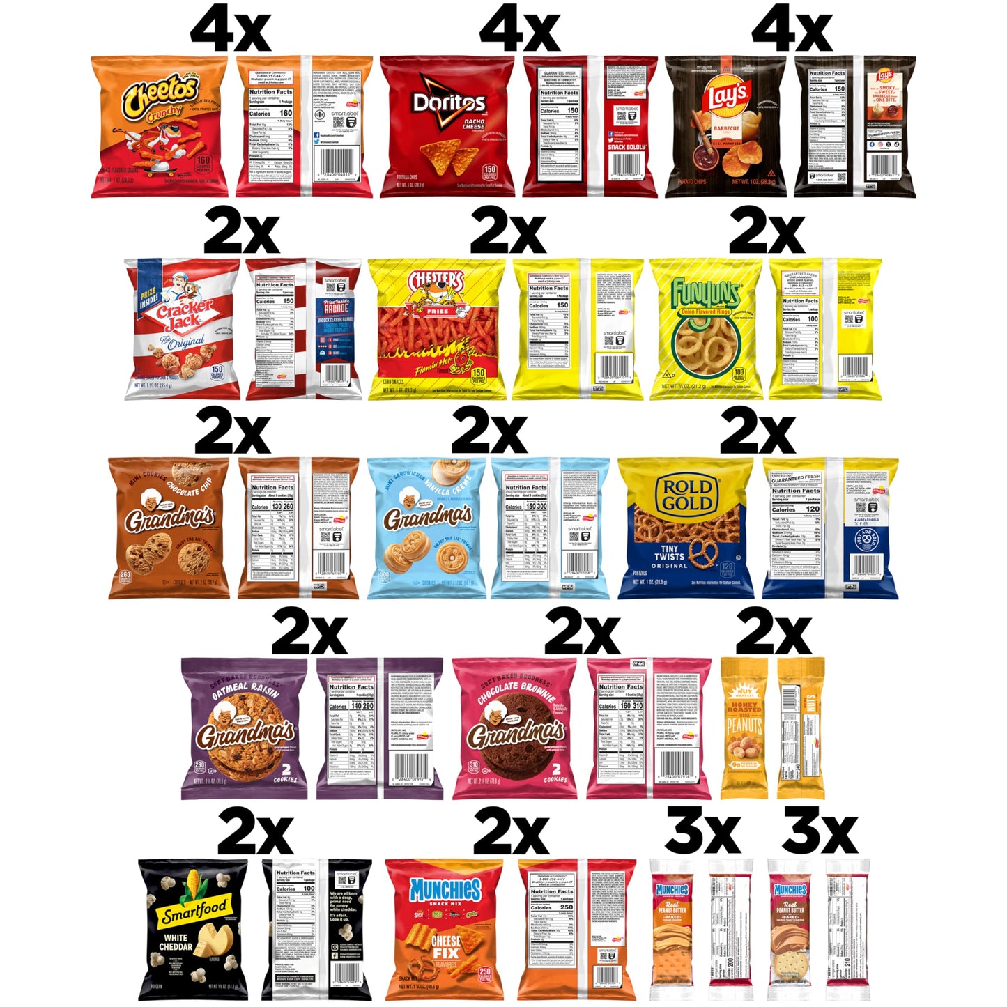 Frito-Lay Ultimate Snack Care Package, Favorites Mix, Variety Assortment of Chips, Cookies, Crackers & More, 40 Count