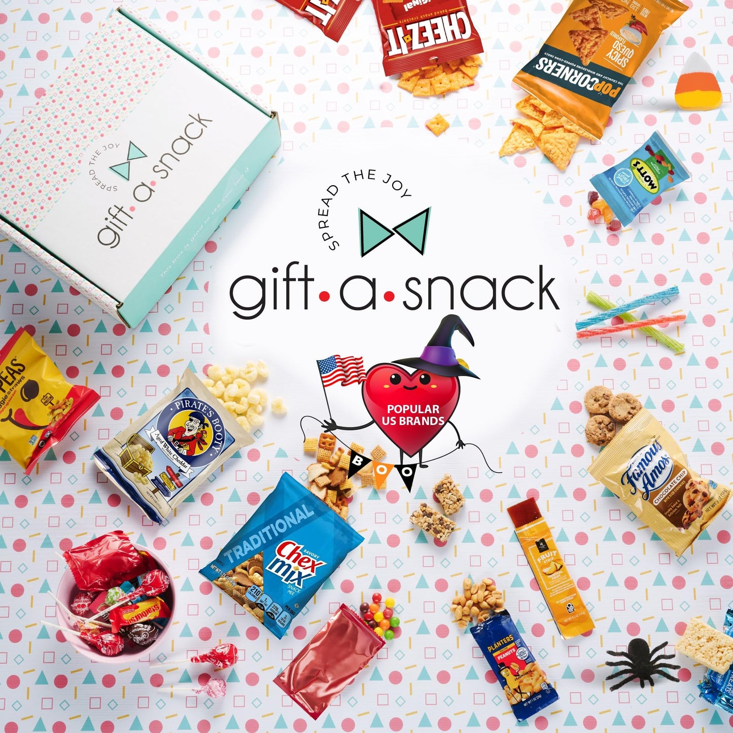 Gift A Snack - Fathers Day Treats Snack Box Variety Pack Care Package + Greeting Card (40 Count) Birthday Sweet Treats Gift Basket, Candies Chips Crackers Bars Office Food Assortments & Variety Gifts