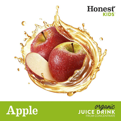 Honest Kids Organic Juice Drink, Appley Ever After, 6.75 fl oz Juice Box, Pack of 40
