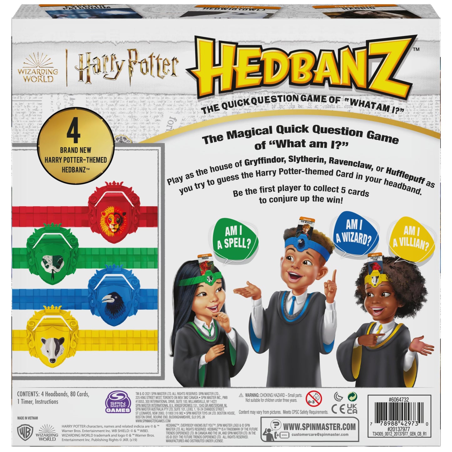 Hedbanz, Quick Question Picture Guessing Family Game for Game Night Headbands Board Game, for Adults and Kids Ages 7 and Up (Edition May Vary)