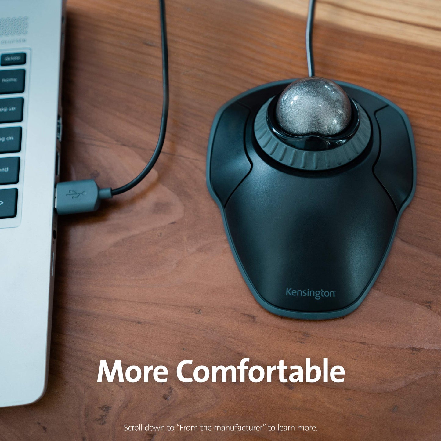 Kensington Orbit Trackball Mouse with Scroll Ring (K72337US), 4 1/2X5 1/2X2"