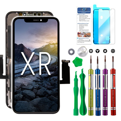 Compatible with iPhone XR Premium LCD Screen Replacement 6.1 inch (Model A1984, A2105, A2106, A2108) High Resolution Display digitizer Assembly Touch Screen