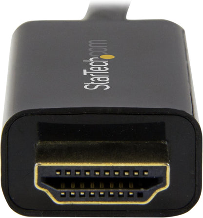 StarTech.com 6ft (2m) DisplayPort to HDMI Cable - 4K 30Hz - DisplayPort to HDMI Adapter Cable - DP 1.2 to HDMI Monitor Cable Converter - Latching DP Connector - Passive DP to HDMI Cord (DP2HDMM2MB)