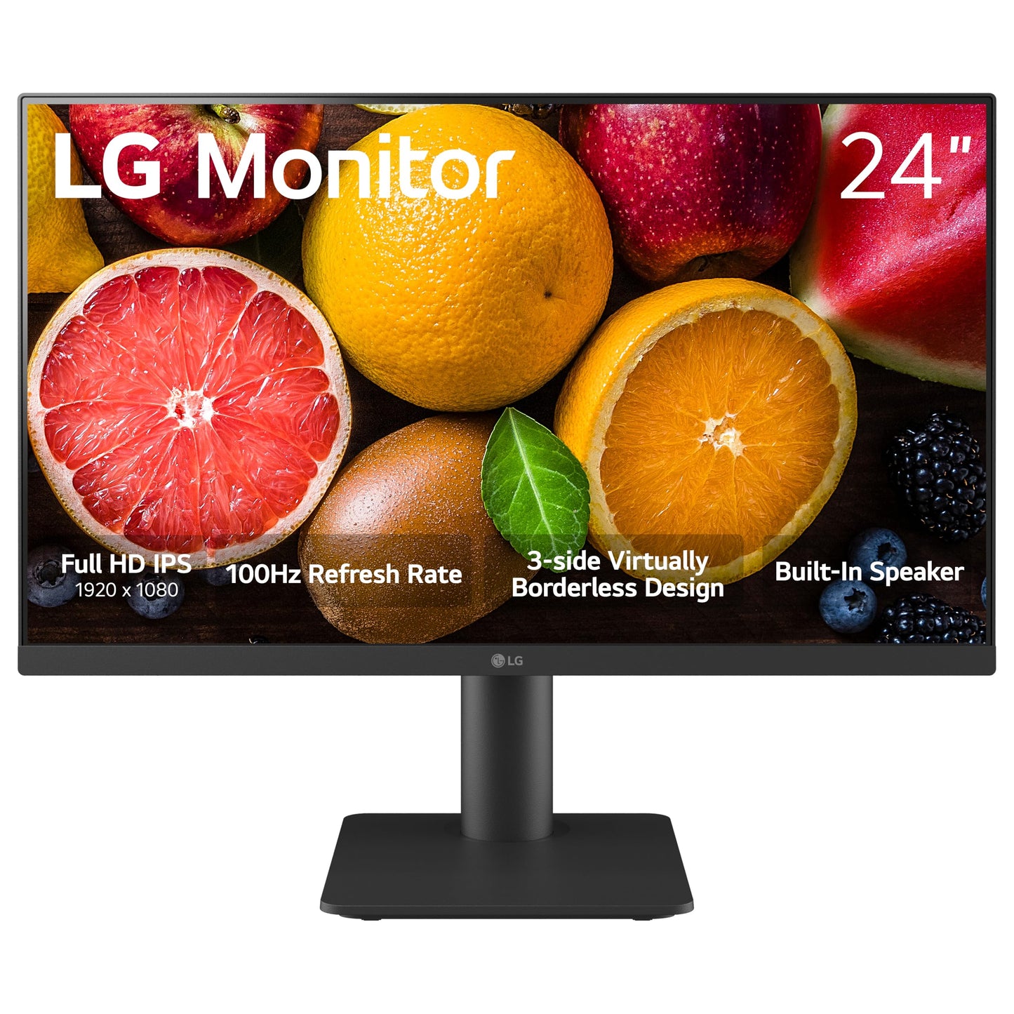 LG 27MP400-B 27” Full HD (FHD) (1920 x 1080) IPS Display with 3-Side Virtually Borderless Design & Mountable Monitor, 75hz, AMD FreeSync and OnScreen Control – Black