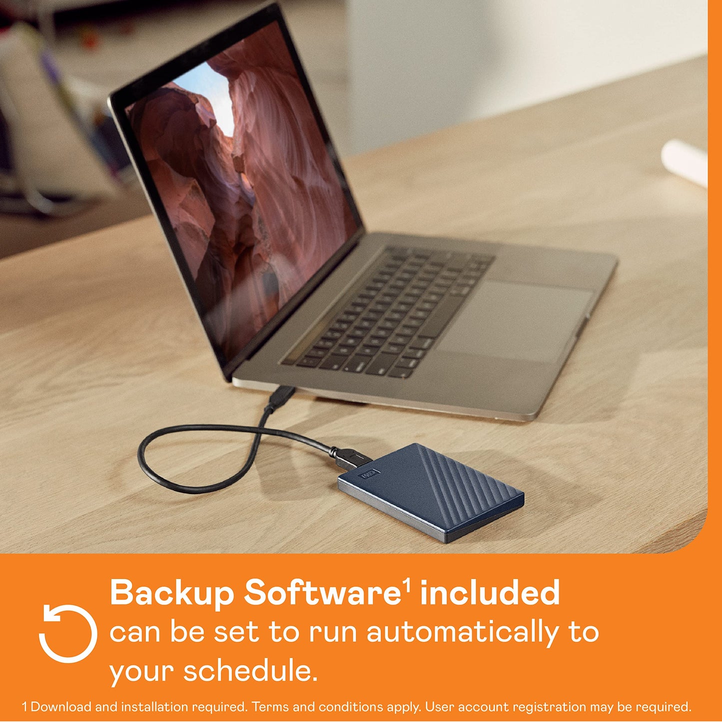 WD 5TB My Passport, Portable External Hard Drive, Black, backup software with defense against ransomware, and password protection, USB 3.1/USB 3.0 compatible - WDBPKJ0050BBK-WESN
