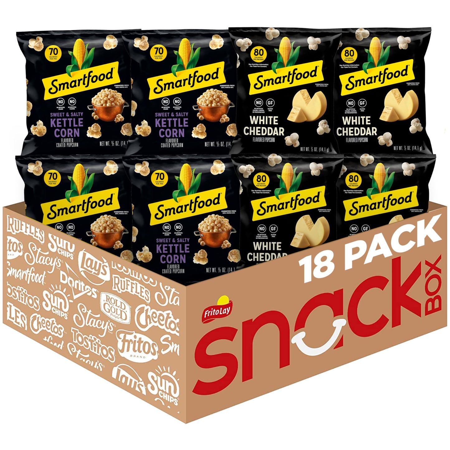 Smartfood Popcorn, White Cheddar, 1 Ounce (Pack of 64)