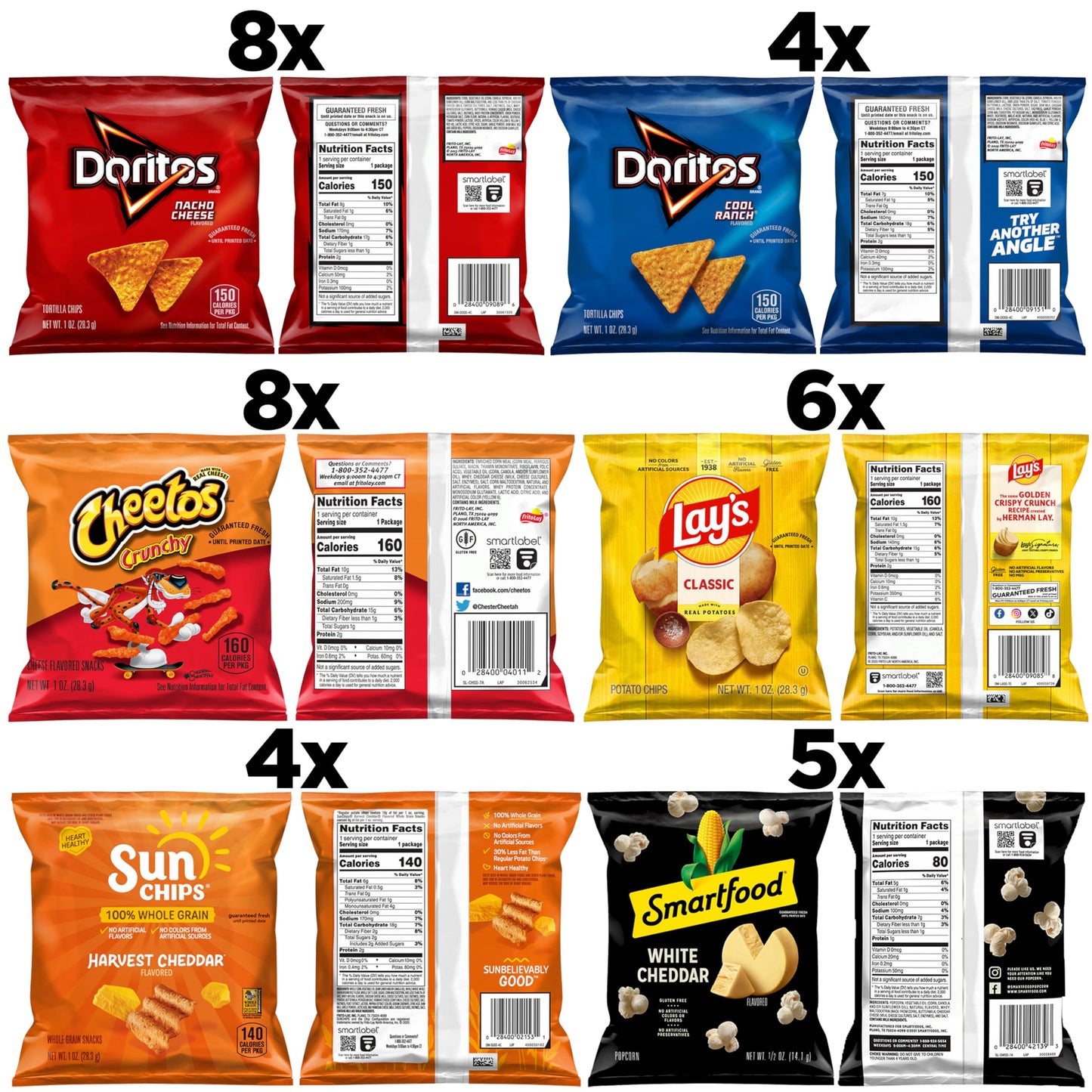 Frito-Lay Doritos & Cheetos Mix (40 Count) Variety Pack