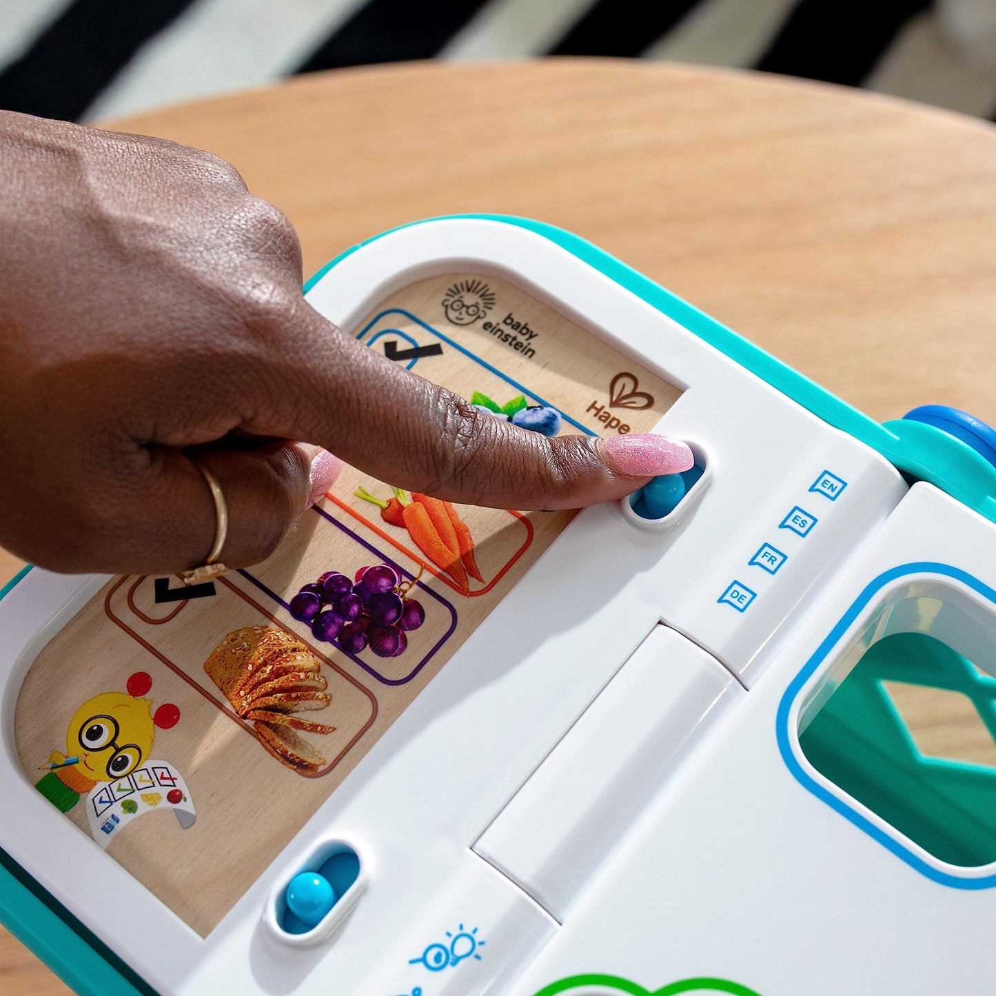 Baby Einstein + Hape Magic Touch Toy Cash Register Pretend to Check Out Toy, Real Sounds and Music, Ages 1, 2, 3, 4+