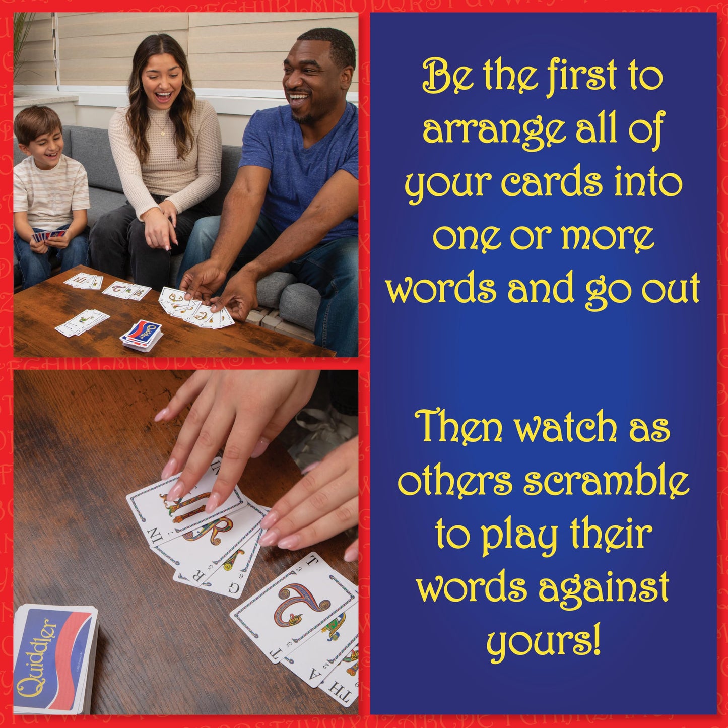 Quiddler Card Games for Kids - Playing Cards Word Games, Deck of Cards, Fun Family Games for Kids and Adults, Game Night, Travel Games, Multi-Player, Ages 8+