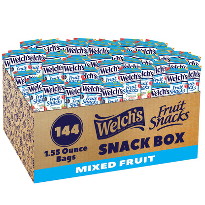 Welch's Fruit Snacks, Mixed Fruit, Bulk Pack, Individual Single Serve Bags, 0.8 oz (Pack of 40)