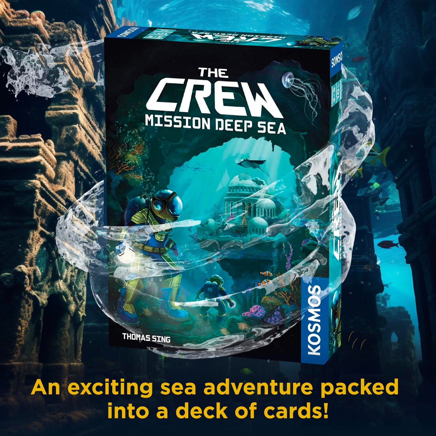 Thames & Kosmos The Crew - Quest for Planet Nine | Card Game | Kennerspiel des Jahres Winner | Cooperative | 3-5 Players | Ages 10+ | Trick-Taking | 50 Levels of Difficulty | Endless Replay