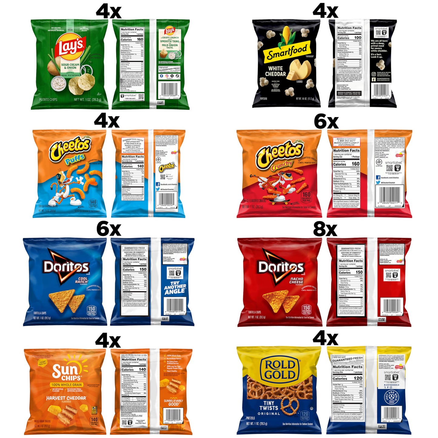 Frito-Lay Doritos & Cheetos Mix (40 Count) Variety Pack