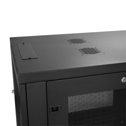 StarTech 18U Enterprise-Grade Server Rack Cabinet Kit, 19in Enclosed 4-Post Rack with Shelf and Cable Management, 29in (75cm) Mounting Depth, 992lb (450kg) Capacity