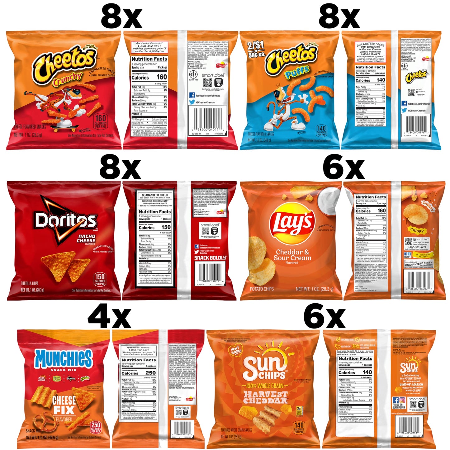 Frito-Lay Doritos & Cheetos Mix (40 Count) Variety Pack