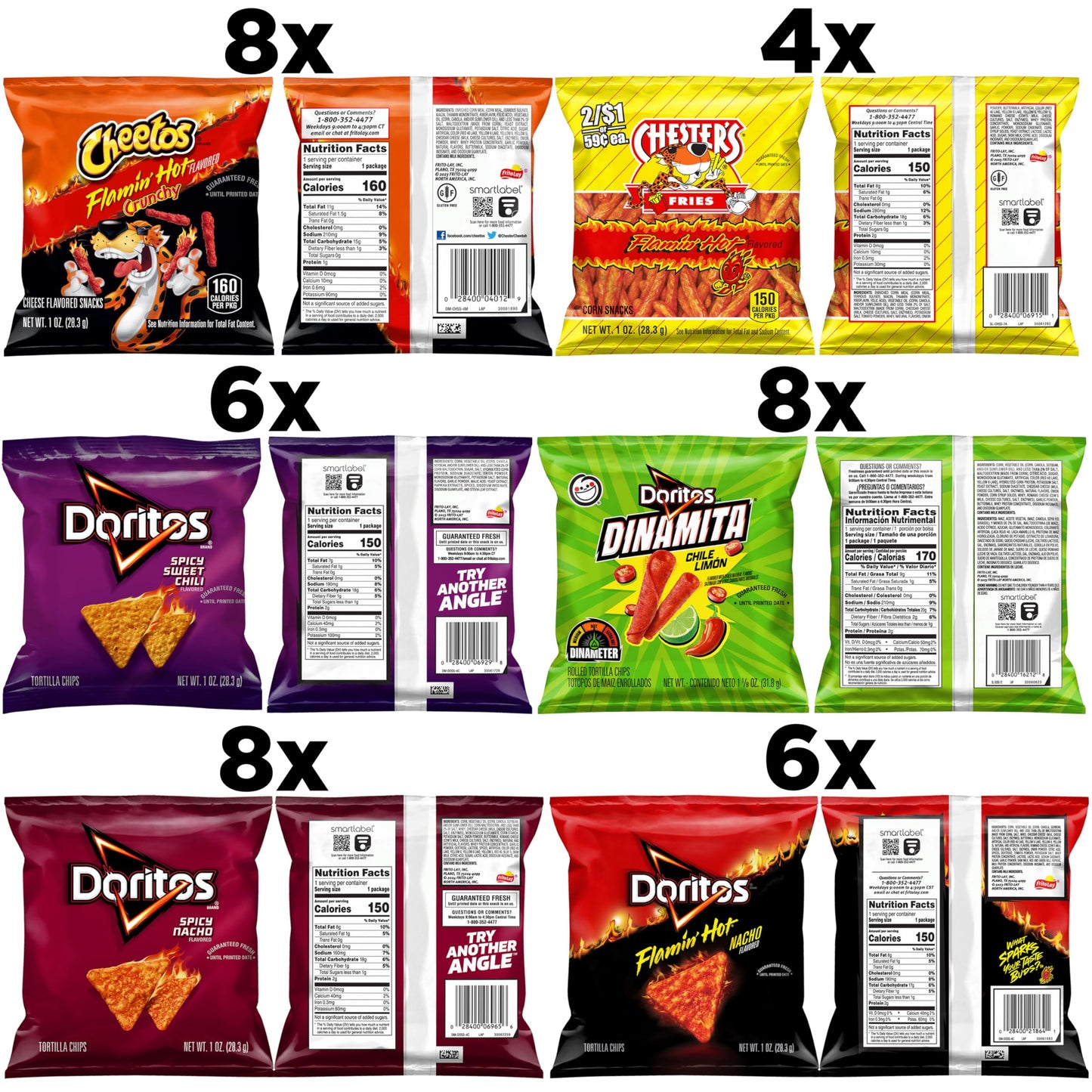 Frito-Lay Doritos & Cheetos Mix (40 Count) Variety Pack