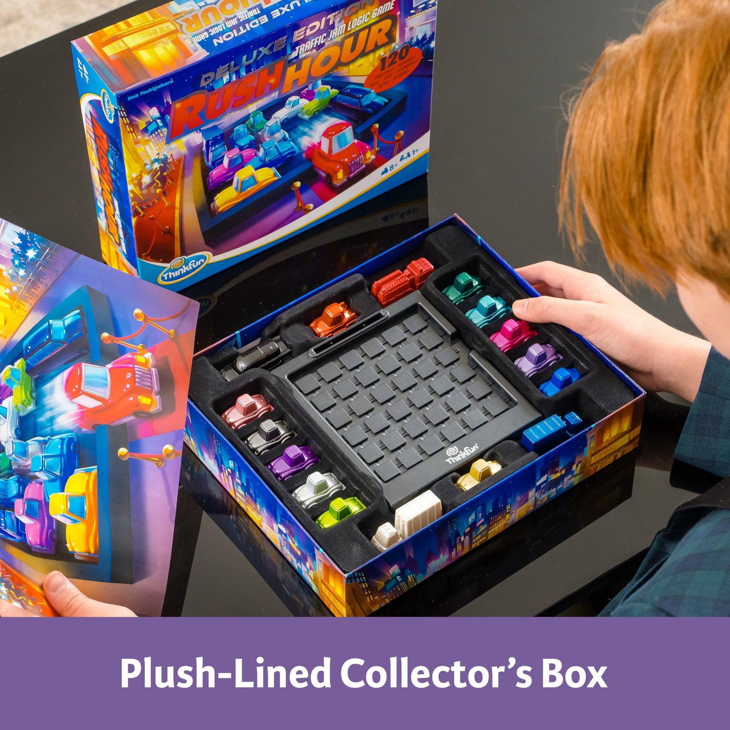 ThinkFun Rush Hour Deluxe Traffic Jam Logic Game and STEM Toy – Tons of Fun with Over 20 Awards Won, International for Over 20 Years