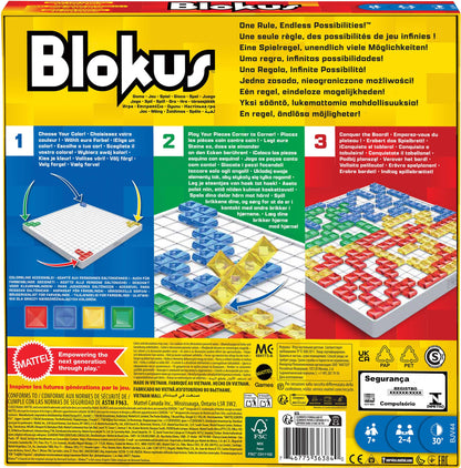 Mattel Games Blokus XL Board Games for Family Night, Brain Games for 2 to 4 Players, Oversized Board and Pieces (Amazon Exclusive)