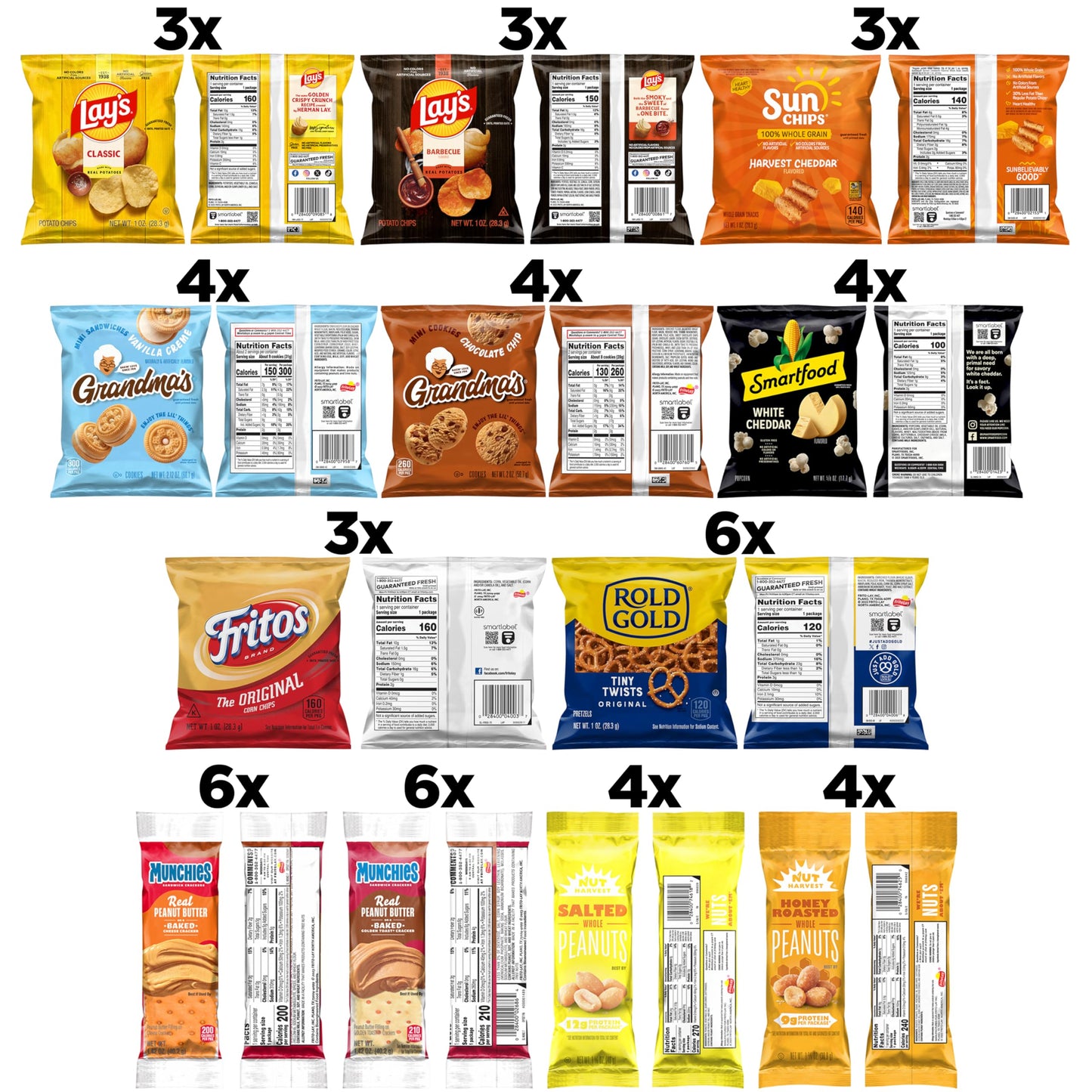 Frito-Lay Ultimate Snack Care Package, Favorites Mix, Variety Assortment of Chips, Cookies, Crackers & More, 40 Count