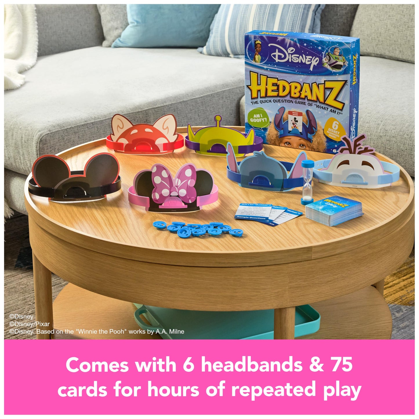 Hedbanz, Quick Question Picture Guessing Family Game for Game Night Headbands Board Game, for Adults and Kids Ages 7 and Up (Edition May Vary)