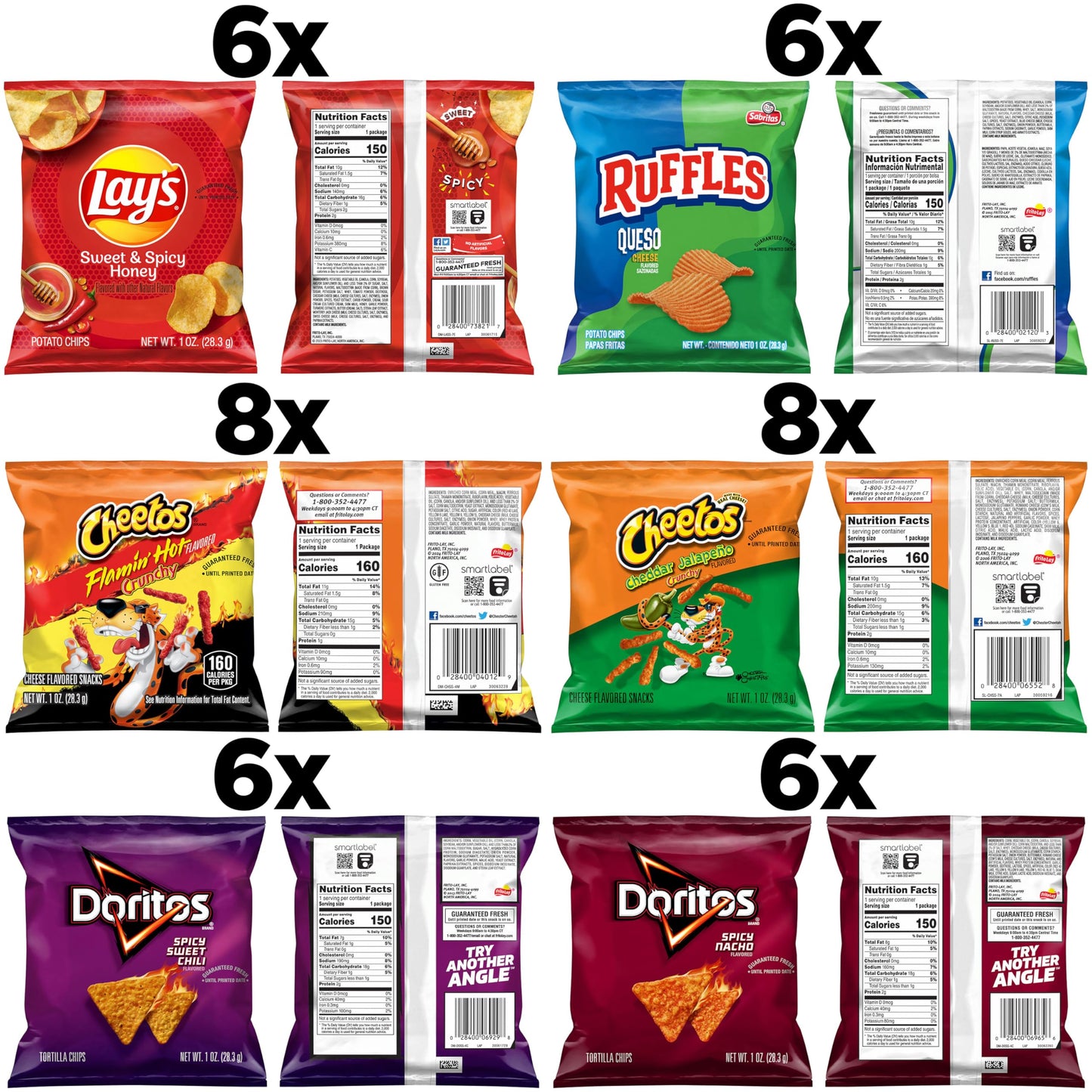 Frito-Lay Doritos & Cheetos Mix (40 Count) Variety Pack