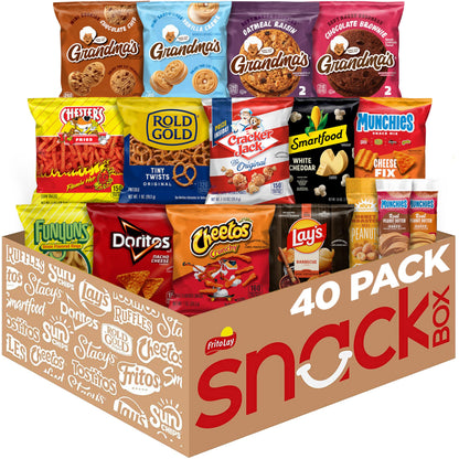Frito-Lay Ultimate Snack Care Package, Favorites Mix, Variety Assortment of Chips, Cookies, Crackers & More, 40 Count