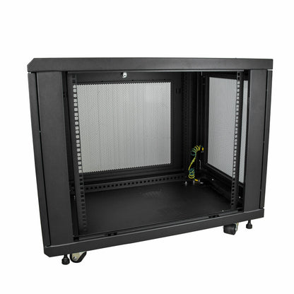 StarTech 18U Enterprise-Grade Server Rack Cabinet Kit, 19in Enclosed 4-Post Rack with Shelf and Cable Management, 29in (75cm) Mounting Depth, 992lb (450kg) Capacity