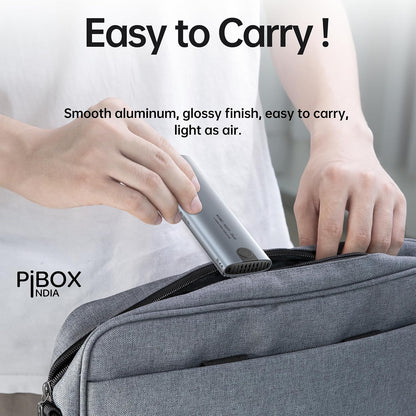 PiBOX India NVMe M2 Enclosure - Dual Protocol USB 3.2 Tool-Free Case, PCI-E Reader, USB-C, M & B+M Keys, 2230/2242/2260/2280 SSDs